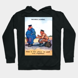 Morecambe Bay. Funny Postcard,  British seaside resort postcard humor. c 1950's Hoodie